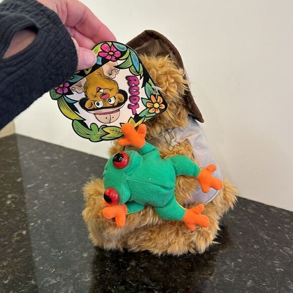 Fiesta Talking RAINFOREST RUDY Ranger 10 Teddy Bear w/Frog Plush Toy WITH TAGS! - Picture 5 of 12